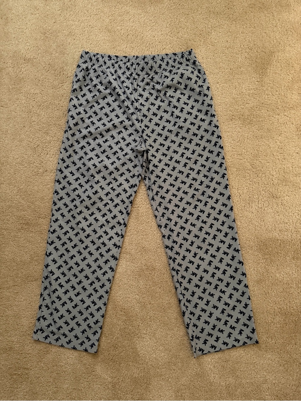 Michael Kors Light Gray PJ Pants with black MK Print